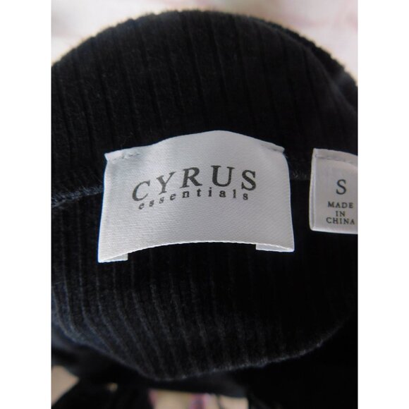 Cyrus Essentials Black Ribbed Turtleneck Long Sleeve Stretch Classic S - Picture 7 of 9